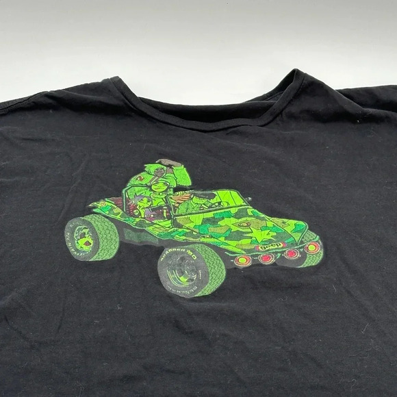 Gildan Shirt Mens 2XL Black Short Sleeve The Gorillaz Graphic Art Geep Camo - Picture 2 of 6